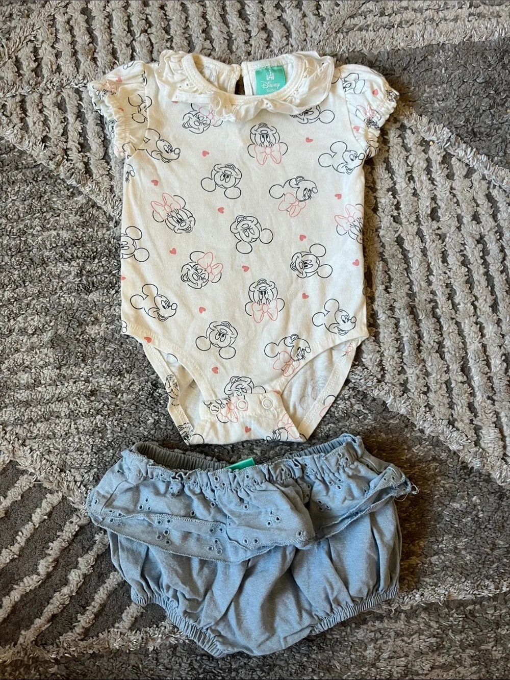 Disney Baby Minnie/Mickey Mouse Set - 3-6 Months
